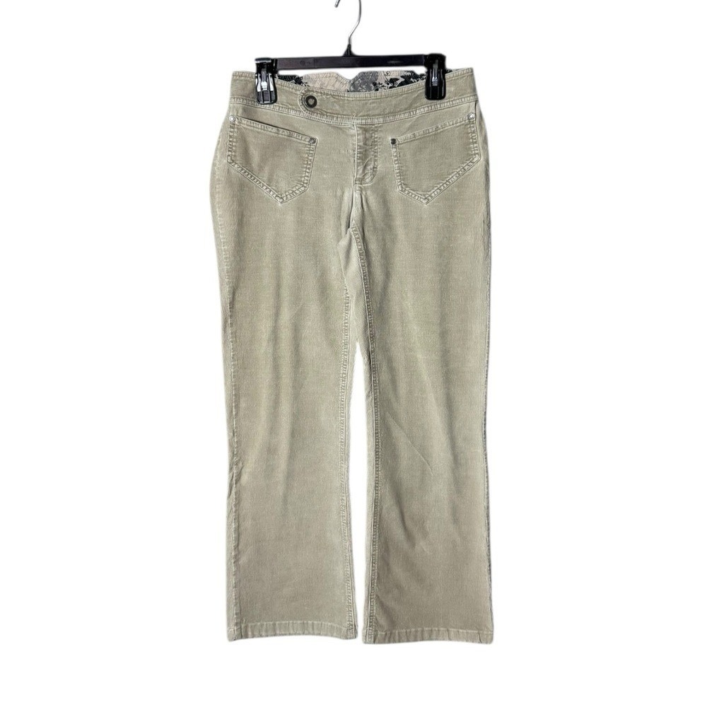The North Face Corduroy Wide Leg Pants Size 4 Low Rise Neutral Cream Retro